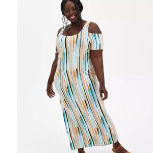 Torrid Maxi Super Soft Cold Shoulder Dress Plus Size 1X